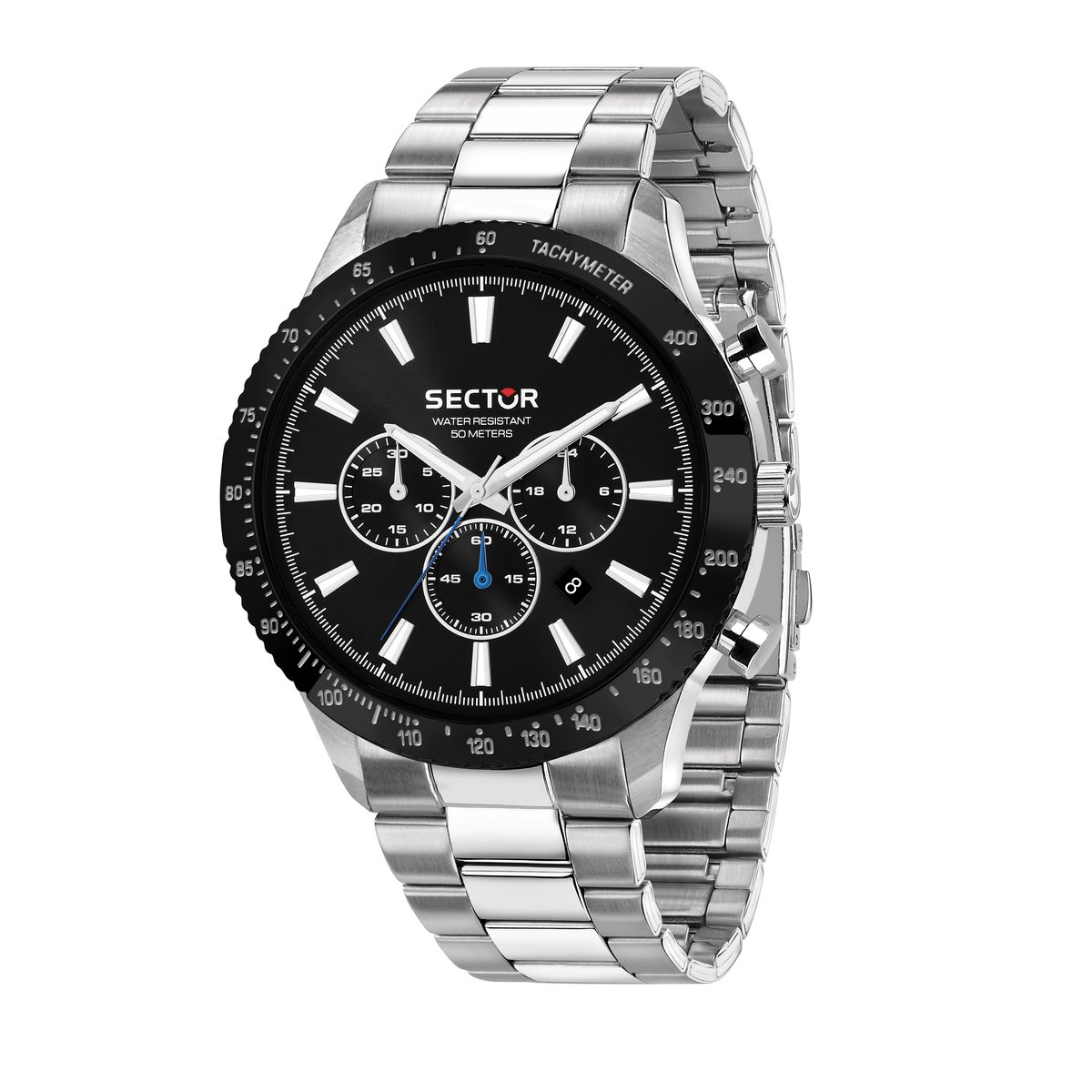 Sector - No limits - watch - R3273778006 - Collection 270 - Zilverkleurig - zwart - Herenhorloge - 45 MM