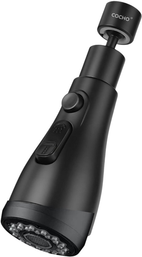Aérateur de robinet 3 en 1 COCHO avec tête de pulvérisation pivotante – Réglable à 360° – Anti-obstruction – Installation facile