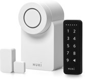 Nuki Smart Lock Go – Incl. Keypad 1 & Door Sensor - Slim Deurslot met Bluetooth & Matter – Werkt met Google Home, Alexa & Apple Home – Wit