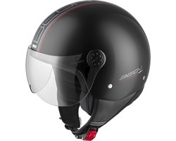 BEON Design Scooterhelm - Zwart - L - Jethelm met Vizier - Motorhelm - Geschikt voor Vespa, Scooter, Brommer, Motor en Snorfiets