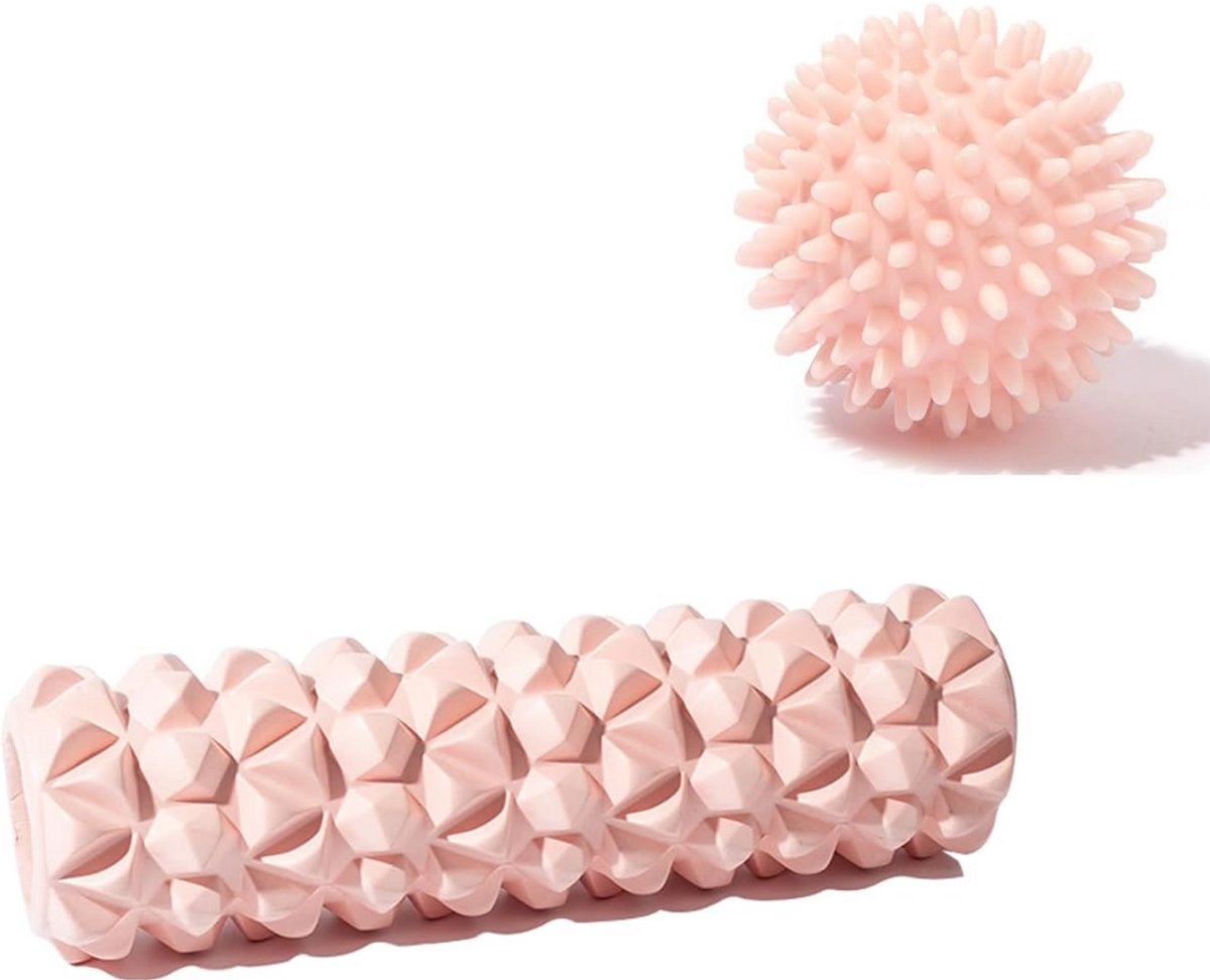 Zavira® Foam roller - Massage - Fitness - Roze - Schuimroller