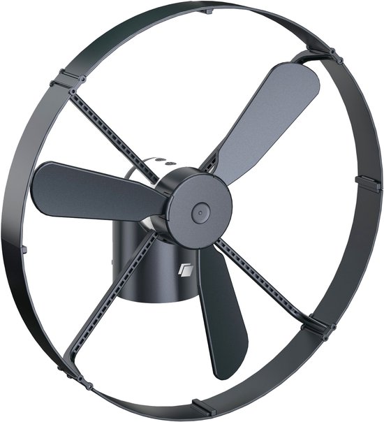 Draadloze Caliber 12V ventilator 540 CFM fluisterstil kantelbaar met LED en afstandsbediening, accu apart