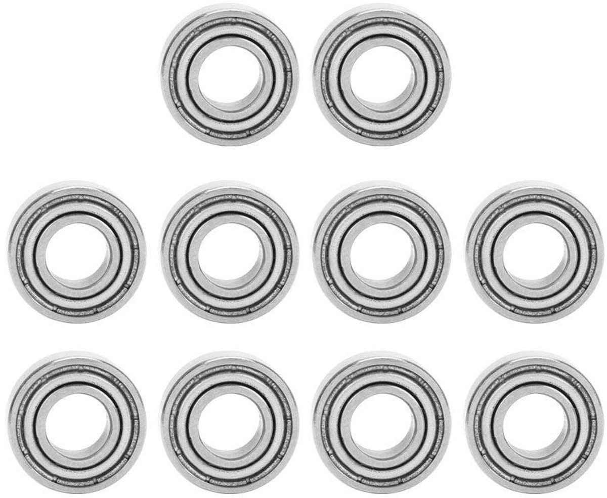Allecto Plus - Diepgroef raceway kogellager 10 stuks 686ZZ 6x13x5mm, voor single-speed kolom speed.