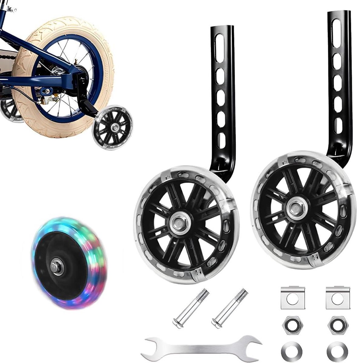 Allecto Plus - Universele Stabilisatiewielen voor Kinderfietsen 12 14 16 18 20 Inch