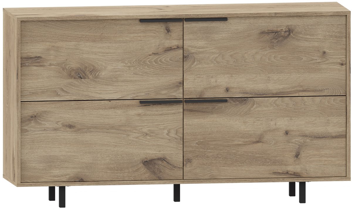 Notio Living Alberto-Dressoir - 4-Kleps - Eikenlook Bruin