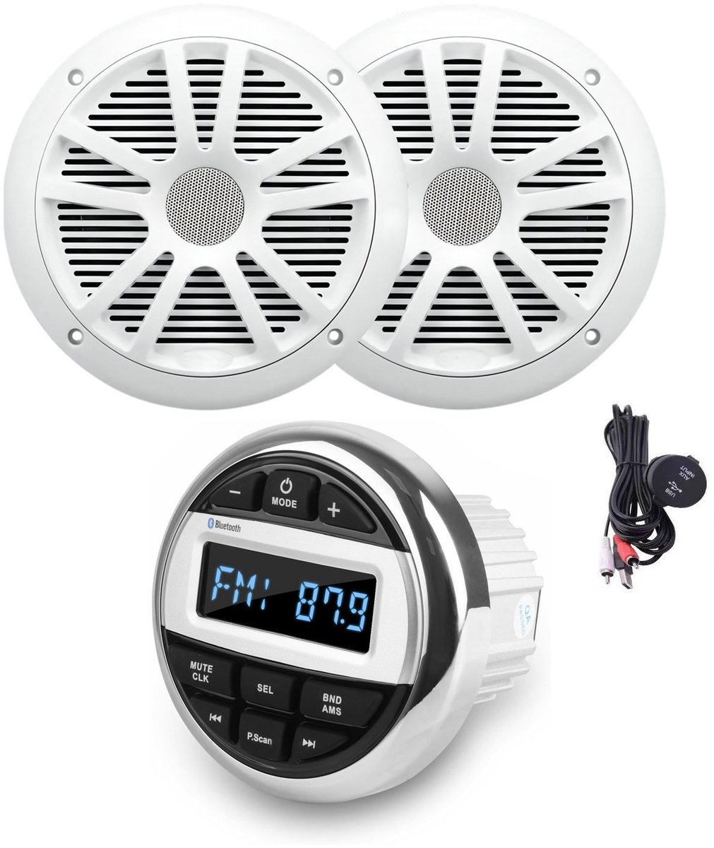Titan Marine 12V DAB+ Radioset inclusief witte Speakers