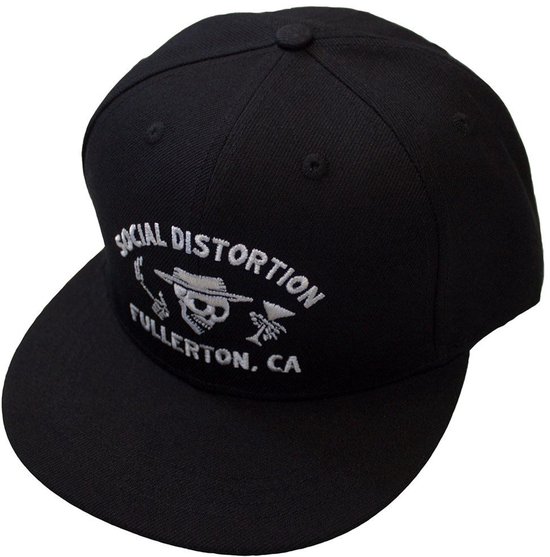 Social Distortion - Fullerton Skelly Snapback Pet - Zwart