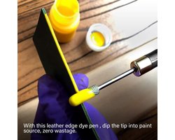 Allecto Plus - Stylo de Teinture voor Leren Randen - DIY Leren Randverf - Leren Edge Roller - Ambachtelijk Leren Verfpen - Edge Tool Ambachtelijk - Toevoegen - Verven