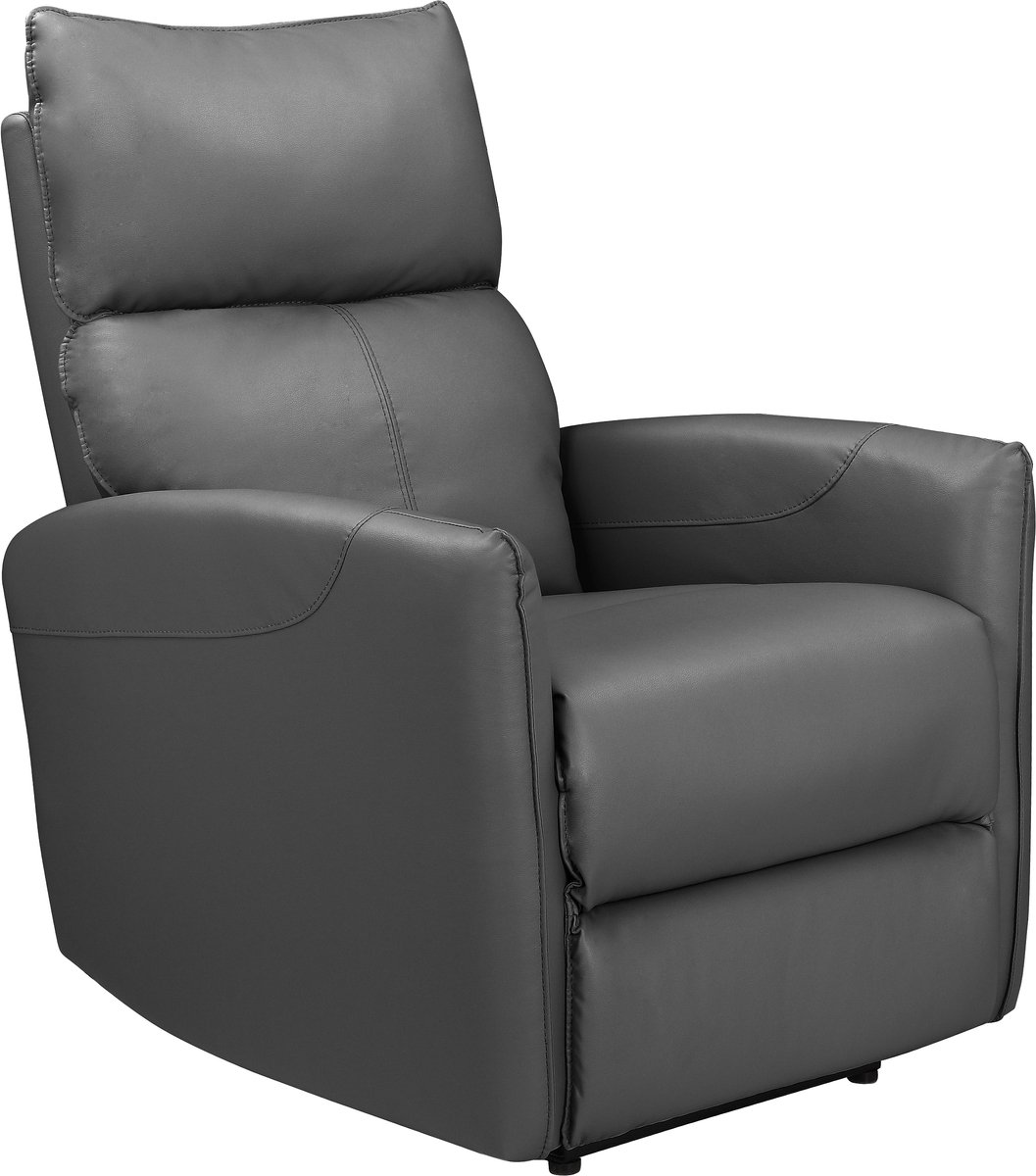 Notio Living Pineto-Relaxfauteuil met elektrische functie in PU Antraciet Grijs