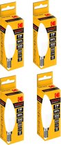 4 stuks Kodak LED C37 E14 200lm Warm 3W Non Dim RC Driver