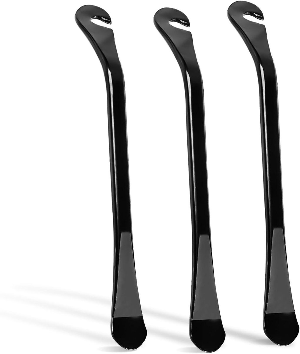 Allecto Plus - Fietsbandenmontage Gereedschapset - Reparatiegereedschap voor Banden Verwisselen - Sterke Bandenlichter - 3 Stuks (Zwart)