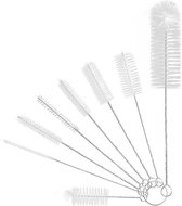 Ensemble de 8 petites brosses de nettoyage en nylon pour bouteilles d'eau à col étroit, biberons, bocaux et becs de théières