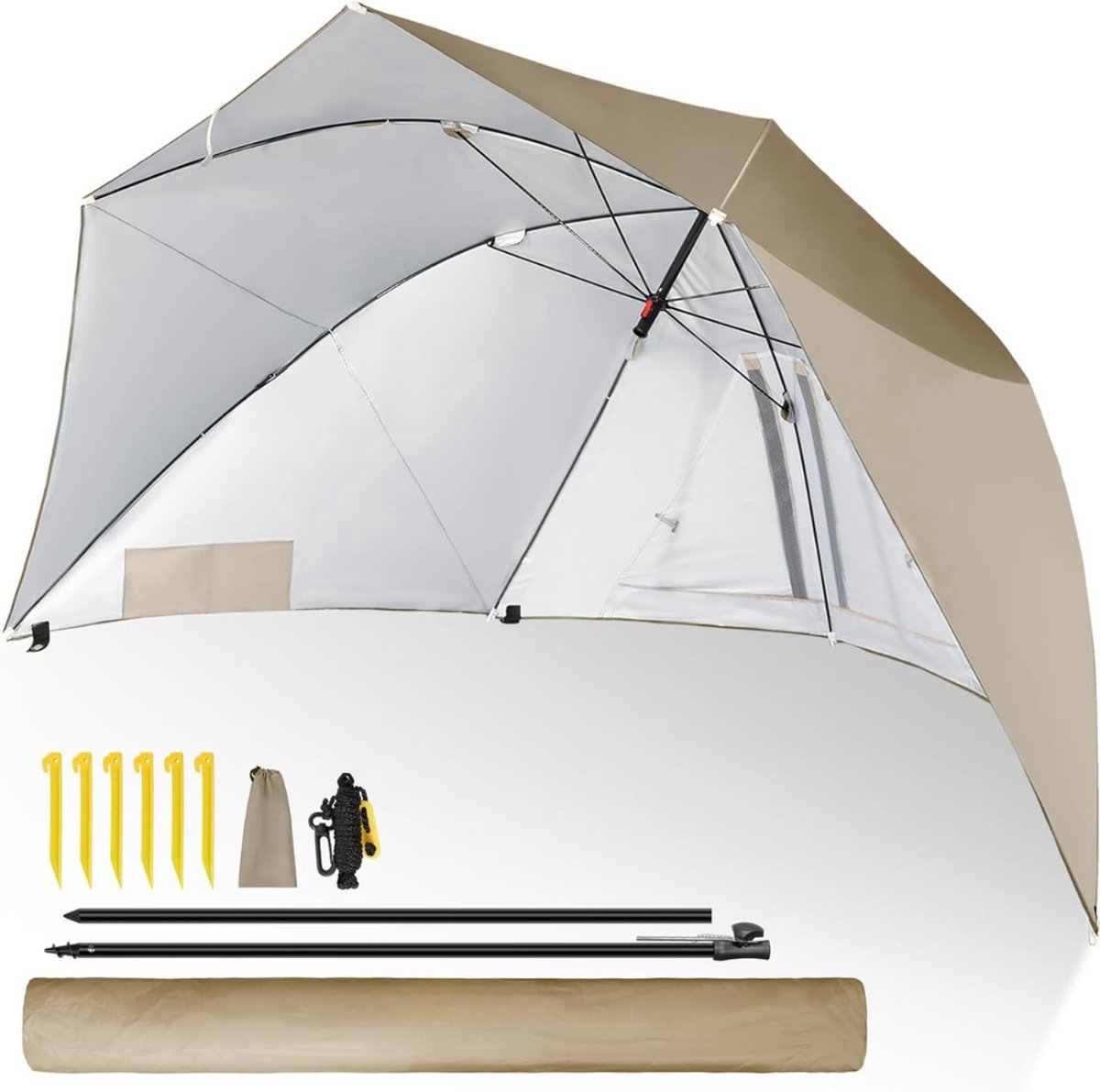 Thuys – Strandparasol & Tuinparasol – Met Draagtas – Parasol – Hoge UV Bescherming 99% / UPF 50+ – Windscherm