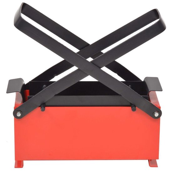 vidaXL Brikettenpers voor papier 34x14x14 cm staal zwart en rood | bol.com