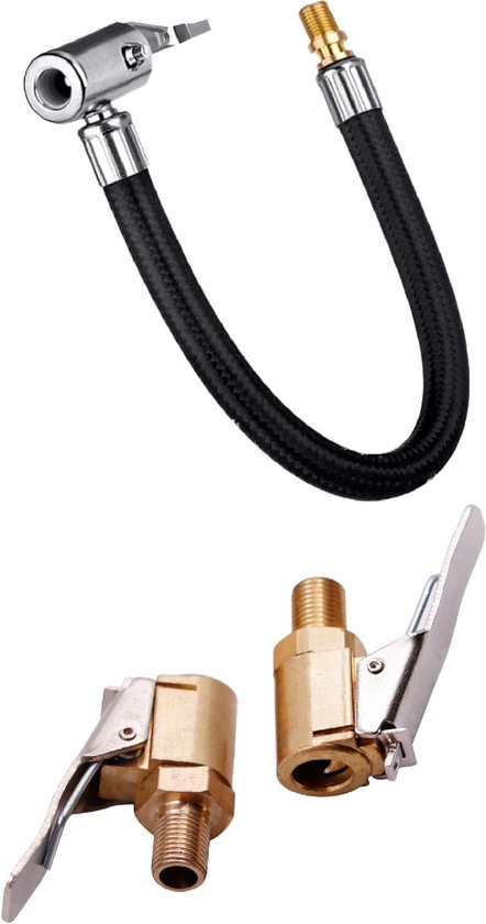 Autoventiel hevelaansluiting, autoventiel adapter, luchtpomp voor fietsventiel & bandenpomp, Bosch Easy Pump adapter compatibel, SKS pompkop Click Valve & Schwalbe Click Valve, eenvoudig opblazen