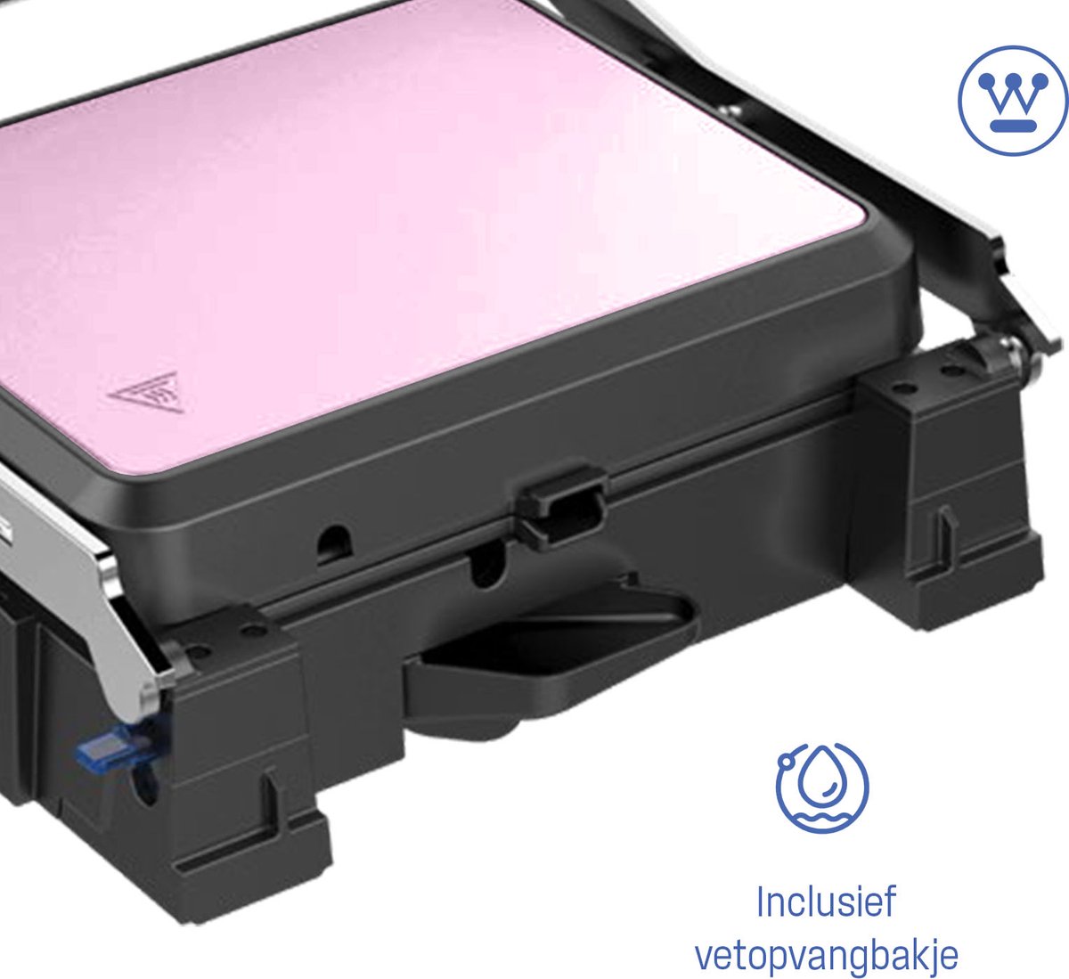 Westinghouse Retro Contactgrill - Roze thumbnail 3