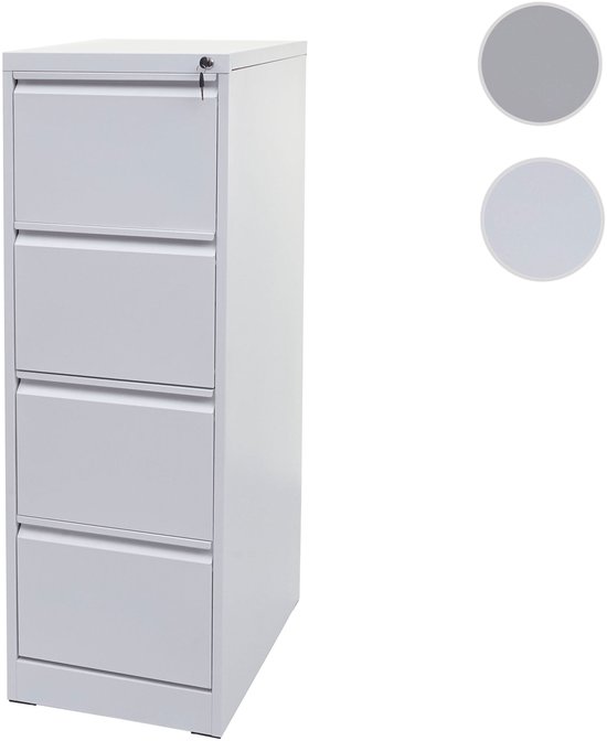 CARO-Möbel Vancouver Rolcontainer, kantoorkast, in wilde eiken, afsluitbaar met 3 laden, 44 x 58 x 45 cm