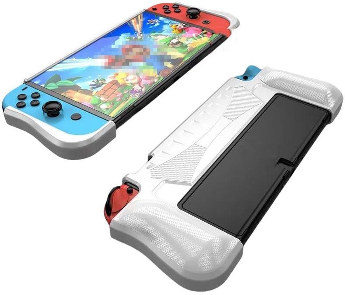 Grip TPU Bescherm Hoes Cover geschikt voor Nintendo Switch OLED