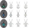 Allecto Plus - Glow tortue phosphorescent - Pendentif en pierre précieuse fluorescente avec Charm dauphin - Thema océan - Lot de 9 - Usage féminin