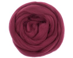 Lontwol Bordeaux | Biologisch geverfd | 1 kilo | wit