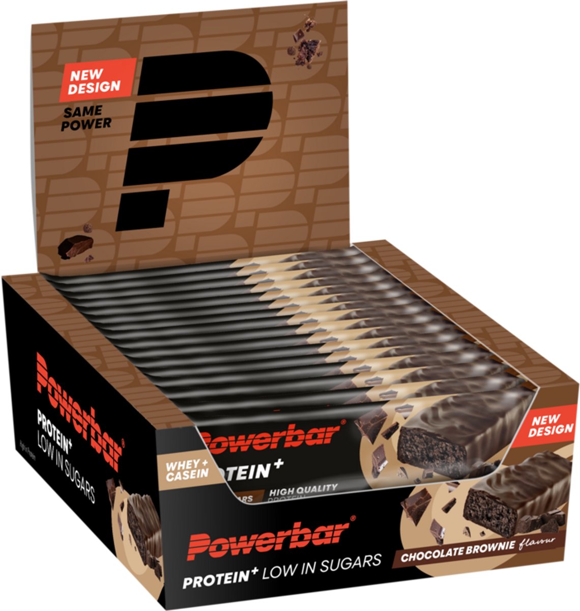 Goedkoopste Powerbar eiwitreep | Protein Low Sugar | Chocolate Brownie - 35 g (16 stuks