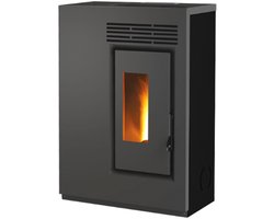 Fair ECO 60 Pelletkachel 5 kW – Compact Design – Programmeerbaar – Voorventilatie – Zwart – Verwarmt tot 160 m³