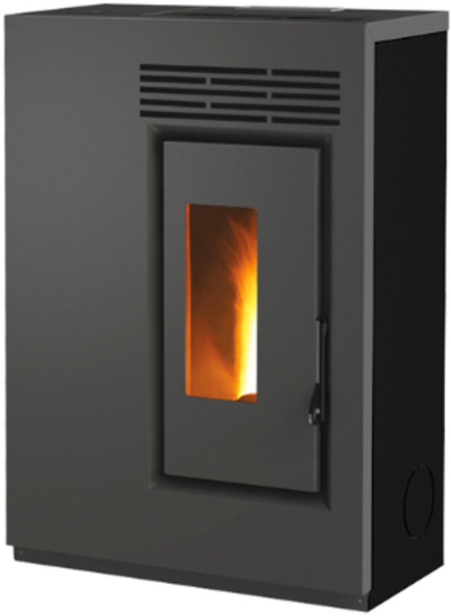 Fair ECO 60 Pelletkachel 5 kW – Compact Design – Programmeerbaar – Voorventilatie – Zwart – Verwarmt tot 160 m³