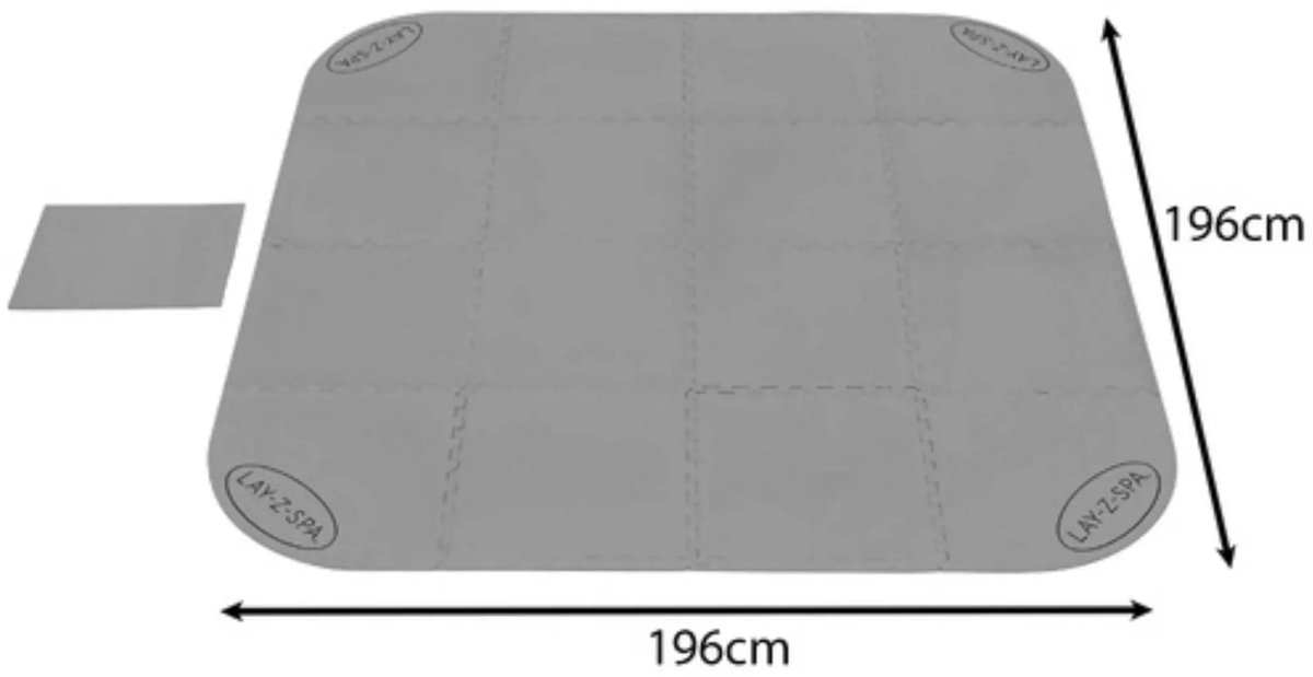 Lay-Z-Spa 60334 Zwembadbodem Beschermer Transparant 196x196cm