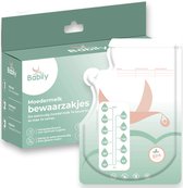 Babily - Moedermelk bewaarzakjes - 120 stuks - Borstvoeding bewaarzakje - Melkzakjes - 240 ml - Met dubbele sluiting en schenktuit