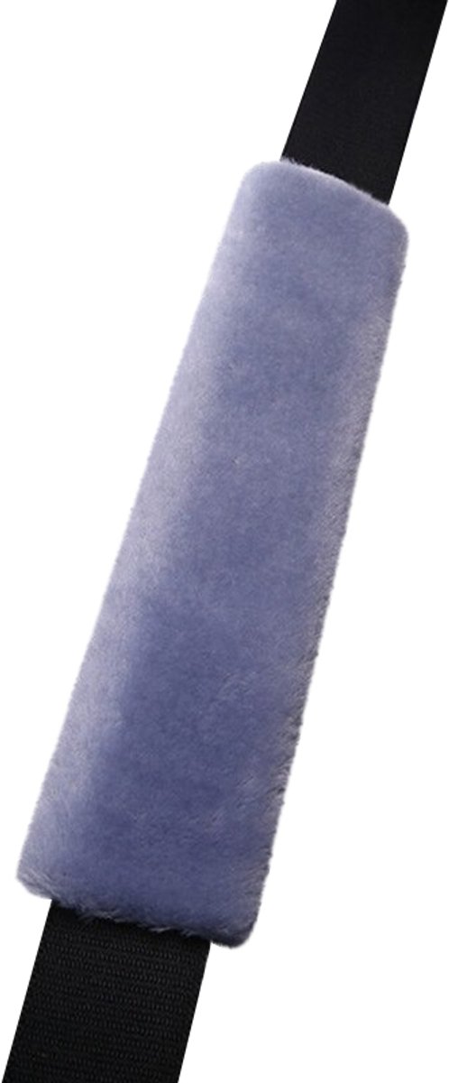 Gordelbeschermer - Lavendelgrijs Pluche Gordelhoezen 2 Stuks - Gordelkussen - Kasey Products van Merkloos — afbeelding 2