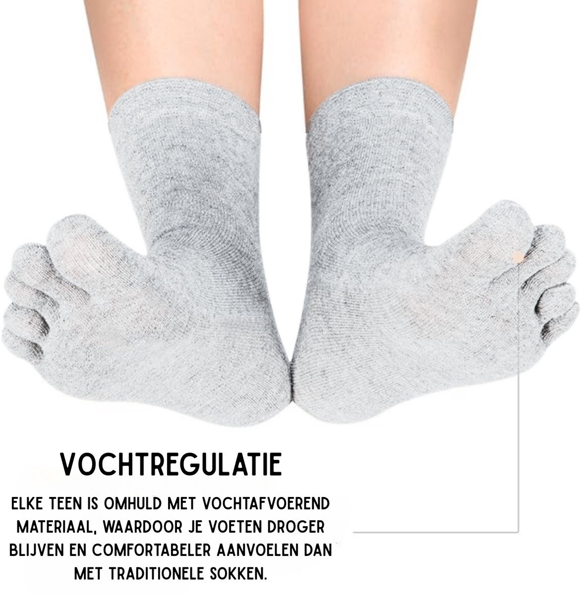 Hoogwaardige Teensokken Set 3 Paar Wit M - Past Als Een Tweede Huid - Minder Kans Op Blaren - Teensokken Heren - Teensokken Dames - Teen Sokken — cadeau in Cadeau-ideeën - foto 2