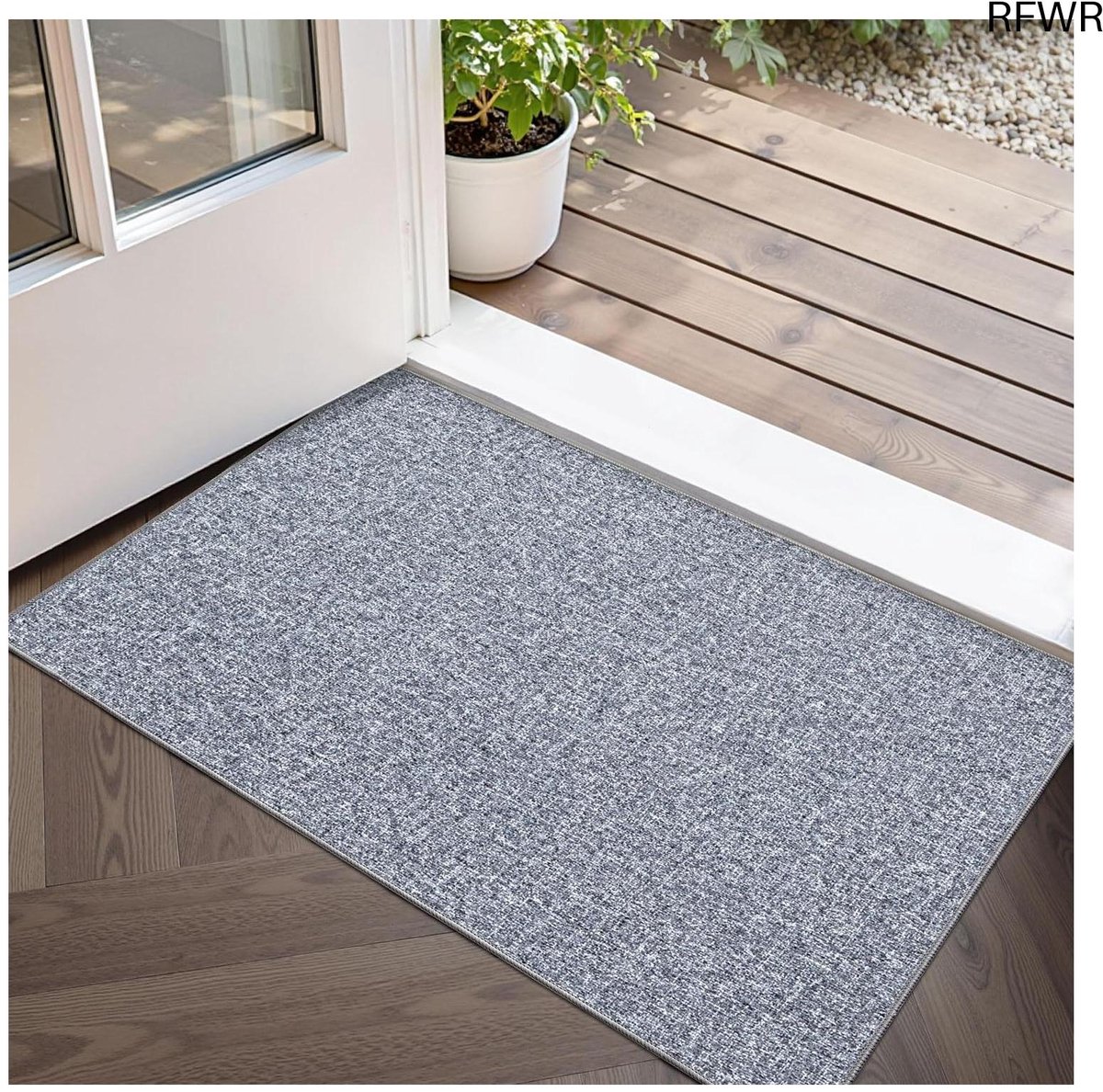 RFWR® Antislip Binnendeurmat 44x75 cm - Wasbare Voordeurmat met Laag Profiel en Absorberen