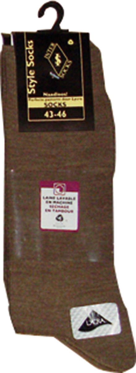 Inter Socks Heren sokken wol- 6PAAR- 60% wol- Beige- 39/42-naadloos