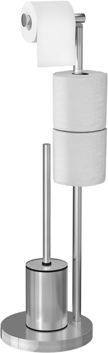 DailySupplies® Toiletbutler - Toiletrolhouder Staand - Zilver