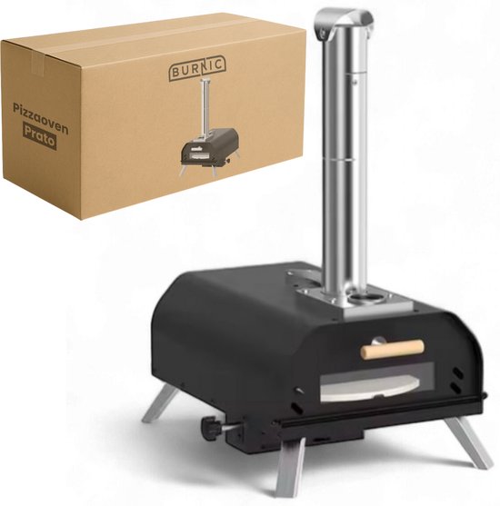 Burnic pizzaoven Prato voor buiten - Pizzaovens - Hout Gestookt - Inclusief Schoorsteen - ø 33 cm - Draagbaar en Opvouwbaar - Tot 500°C van Merkloos — afbeelding 4