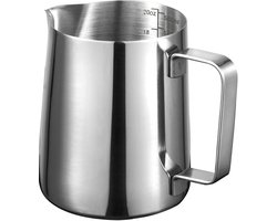 Ibenzoa® Roestvrijstalen Melkkannetje van 600 ml voor Perfecte Latte Art en Koffiebereiding