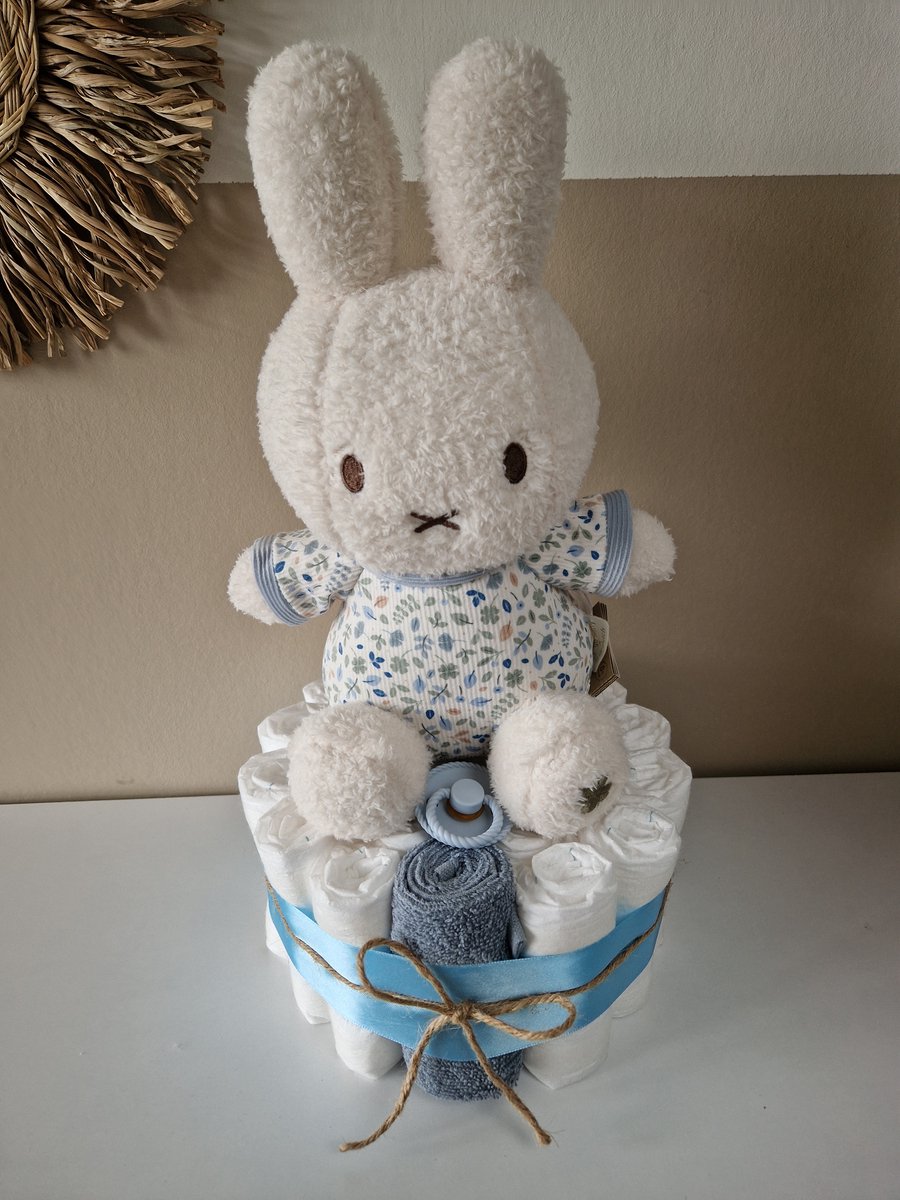 Goedkoopste Nijntje x Little Dutch Lucky Leaves luiertaart small jongen - babyshower - kraamcadeau
