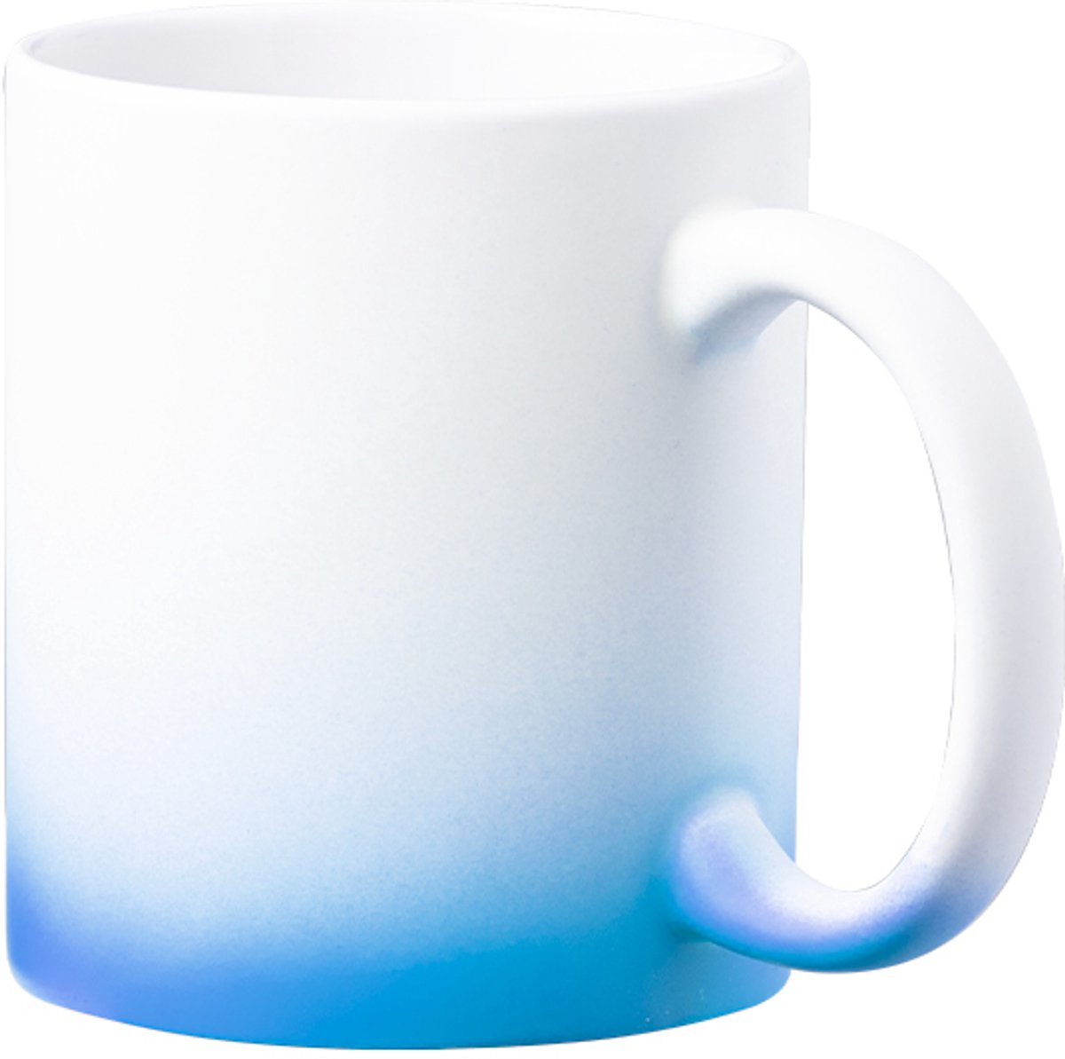 2 keramische mokken 350ml met mooi kleurverloop Blauw / wit geschikt voor sublimatie model Lanteira