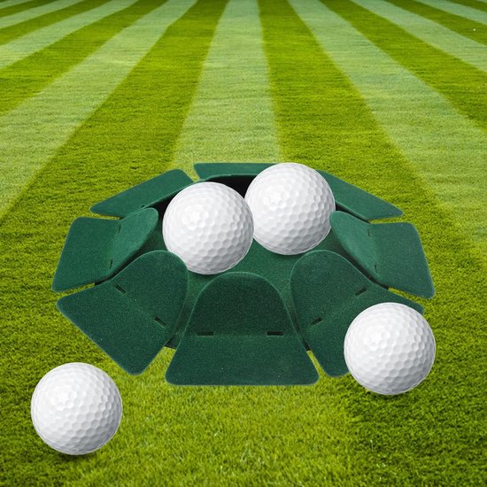 2 stuks - Golf Putting Cup, gevlokt oppervlak, allround oefengat, indoor/outdoor oefengathulp 18 cm (groen) van Merkloos — afbeelding 3