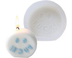 Allecto Premium - 3D Smiley Slogan Silicone Kaars Mal Abstract Gezicht Zeep Mal voor Thuisdecoratie Handgemaakte Cadeau (F)