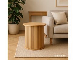 Fameilleurhouten bijzettafel-salontafel-Trendy design in dennenhout-hippe Japandi stijl-voor woonkamer | Natuurlijke uitstraling | Compacte bijzettafels | Multifunctionele tafels | Interieuraccessoires | Moderne inrichting bijzet tafel- salon tafel-