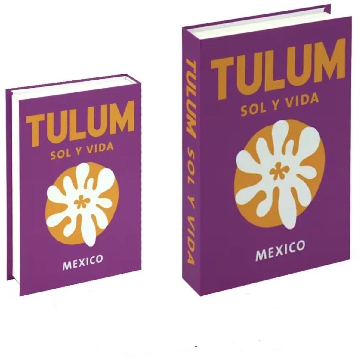KimDo - Opberg boek - Tulum - Paars - Opbergbox - Opbergdoos - Decoratie woonkamer - Boeken - Nep boek - Opbergboek