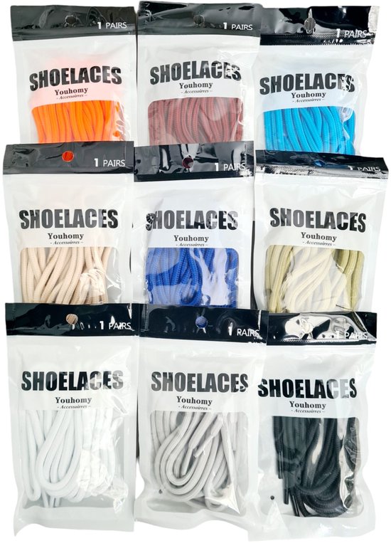 Ronde schoenveters Legergroen 140 cm- Youhomy Outdoor/ sport schoenen veters- dikte 5 MM