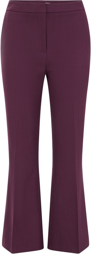 WE Fashion Dames Regular fit flared pantalon - Curve