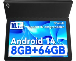 Hotlight C10 - Android 14 Tablet - 10.1 inch - 8(3+5)GB RAM/64GB ROM– 5000mAh - Zwart