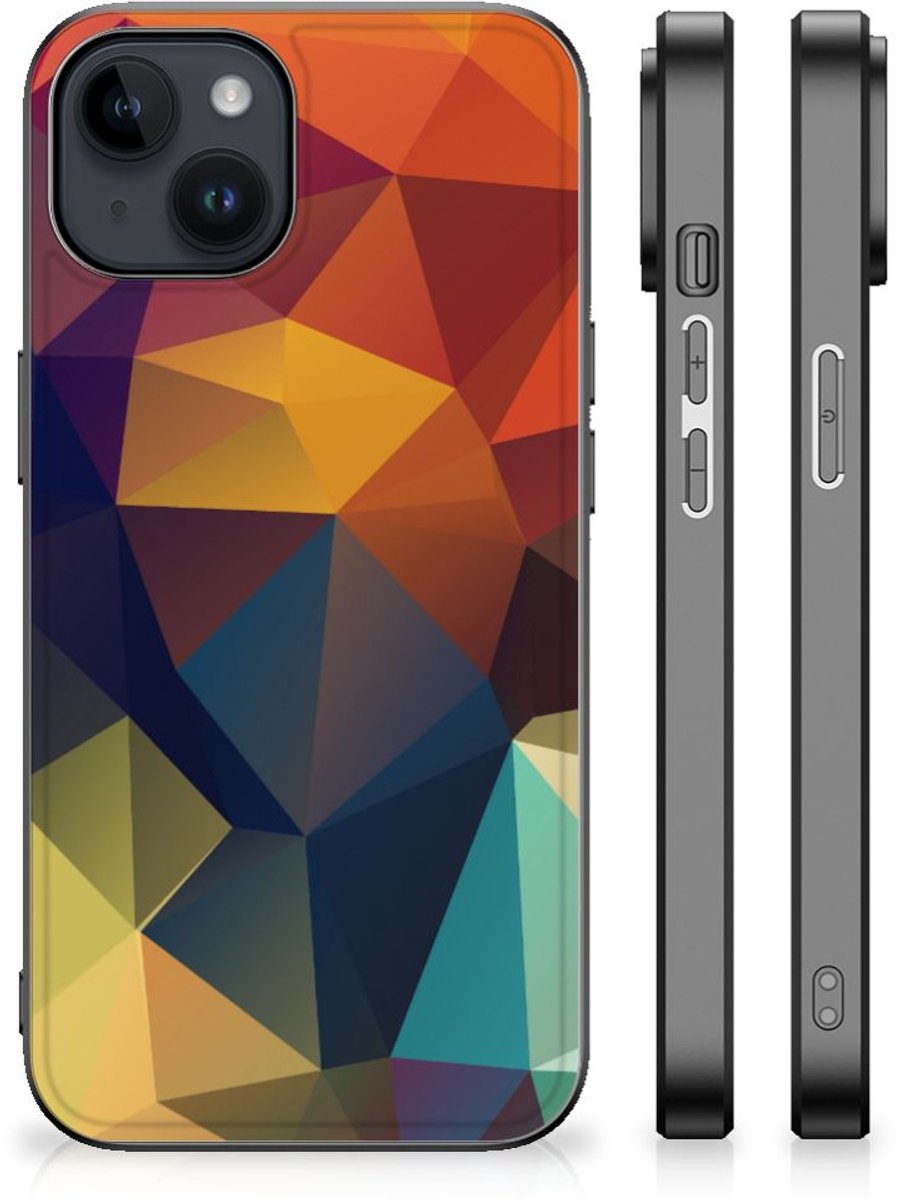 Back Cover voor iPhone 15 Plus Backcover Polygon Color