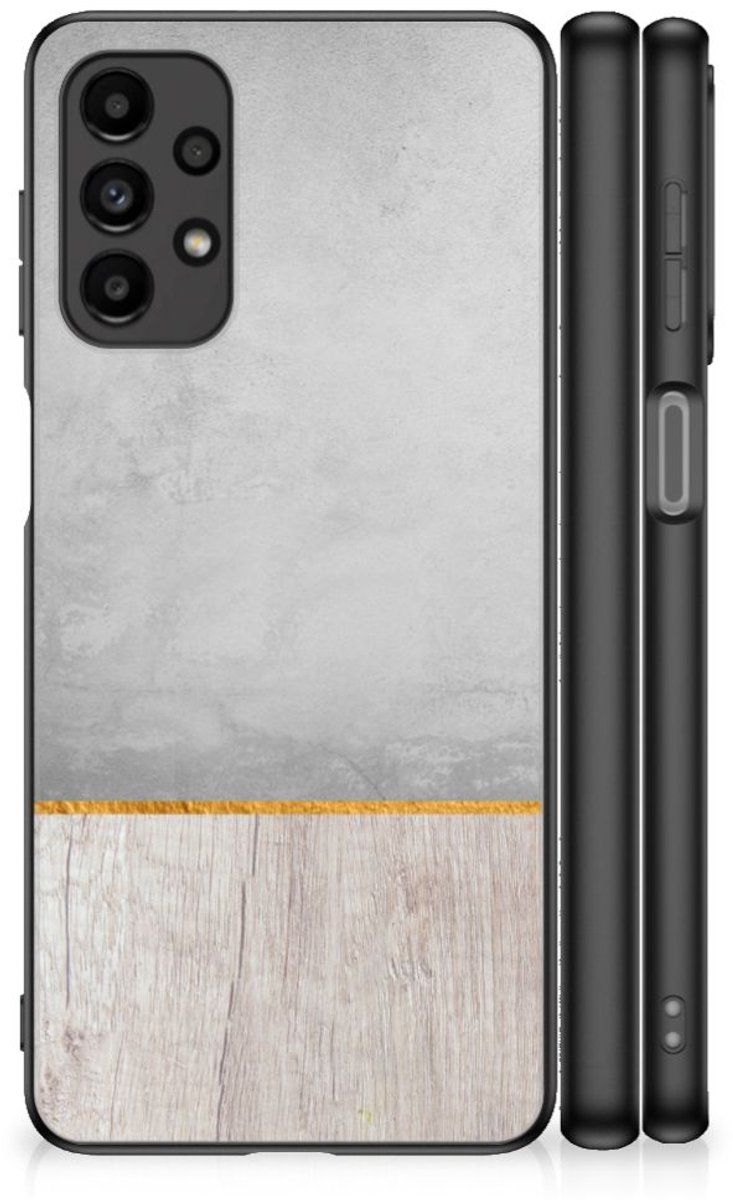 Samsung Galaxy A13 4G Houten Print Telefoonhoesje Wood Concrete