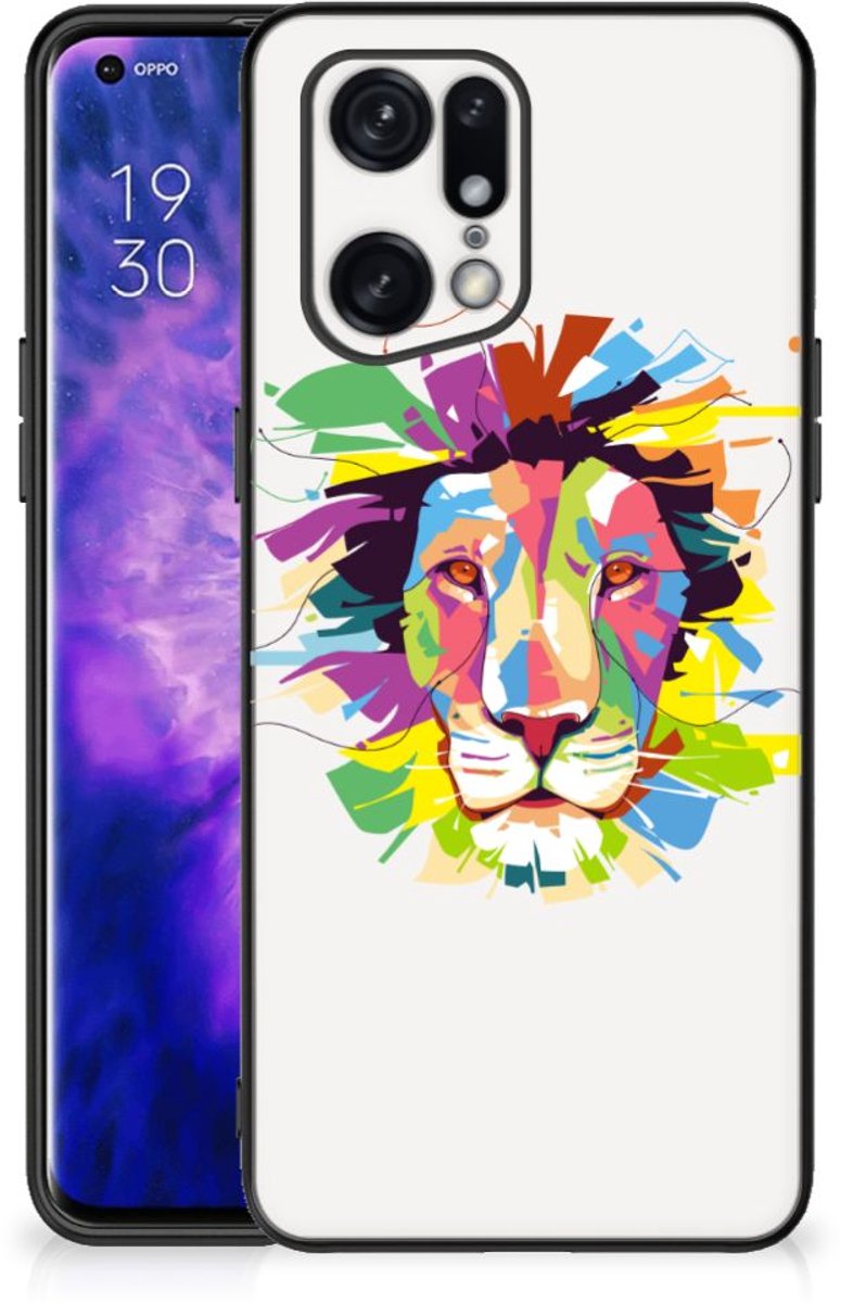 Back Cover voor OPPO Find X5 Pro Hoesje Lion Color