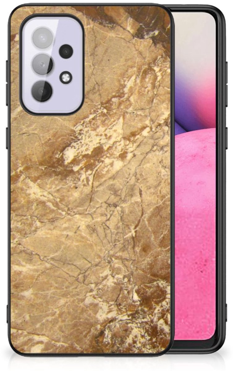 Samsung Galaxy A33 5G Marmeren Print Telefoonhoesje Marmer Creme