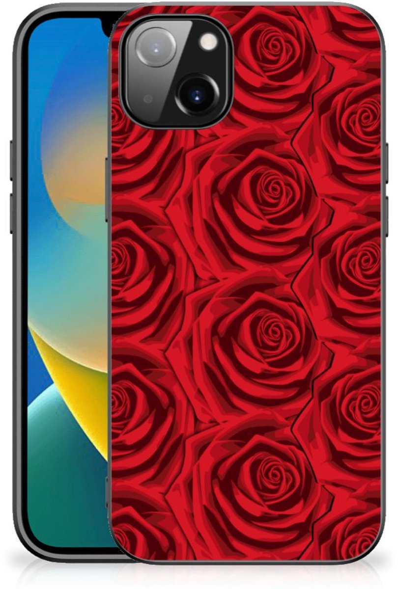iPhone 14 Plus Bloemen Hoesje Red Roses